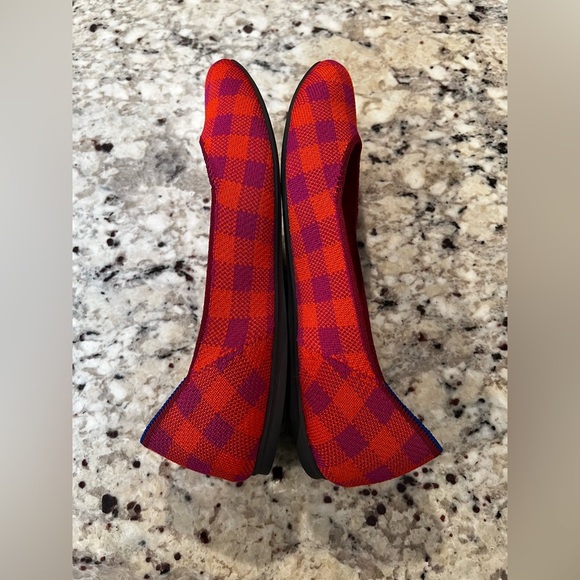 Rothy’s Pomegranate Gingham Flats Women’s Size 9 Like New Condition - Picture 6 of 8